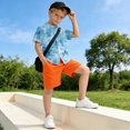 thumbnail image 5 of Dailycode Small Short Sleeve Button Down Shirts Abstract Blue Splashes Casual Shirt 3-10 Years, 5 of 9