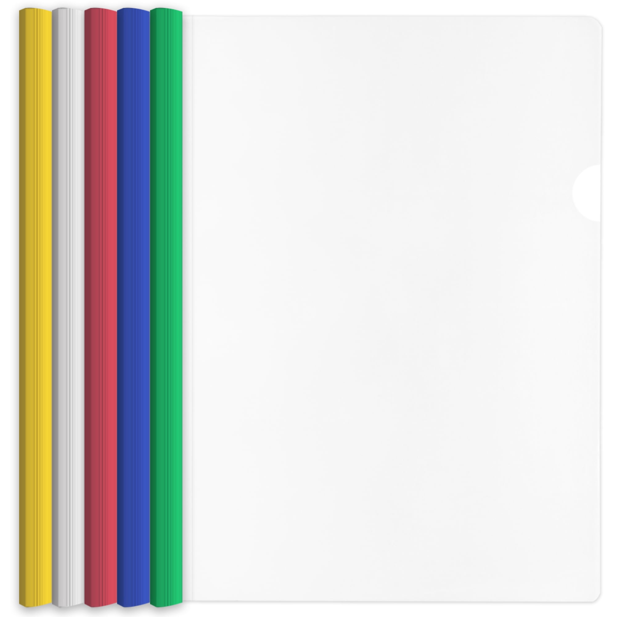 Binditek 40 Pack Clear Report Covers with Sliding Bars,9mm Sliding Bar