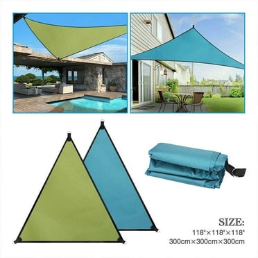 Sombra Del Sol Sun 10ft x 10ft Sky Blue Shade Sail, Triangle UV Protection