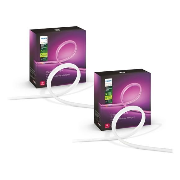 Tira de luz LED inteligente Philips Hue Outdoor, paquete de 2 unidades, 7 pies