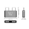 thumbnail image 4 of Adaptador macho a hembra tipo c con conectores duales 40Gbps 100W Extensor de carga Suministros para computadora portátil Reemplazo para MacBook Pro / Air Inevent EL005150-00, 4 of 7