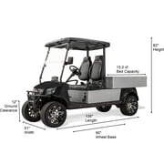 Massimo MVR Cargo Max Electric Utility Golf Cart 48V 5kW Motor - Black