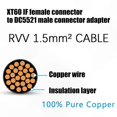 thumbnail image 4 of XT60if Female to DC5521 Male Conversion Cable for Signal Transmission Portable Power Units, 4 of 5