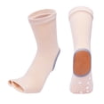 thumbnail image 3 of Calcetines de yoga sin dedos, para pilates, barra, ballet, gimnasio, fitness, antideslizantes Beige, 3 of 7