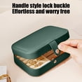 thumbnail image 5 of Portable Travel Minimalist Jewelry Box - Compact Storage Case for Rings, Necklaces/Earrings, Durable Hard-Shell Jewelry Organizer for Travel & Daily Use, Perfect for Jewelry Lovers, 6*4*2in, Green, 5 of 7