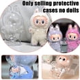 thumbnail image 3 of Labubu Macaron Sit And Party Generation Estuche protector transparente Mochila Labu Muñeca colgante Ropa Burbuja, 3 of 6