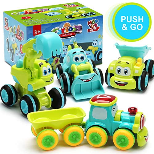 Toys for a 2 Year Old Boy 4 Friction Powered Trucks for 2+ Year Old