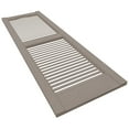 thumbnail image 6 of Ekena Millwork 12"W x 25"H Mid-America Vinyl, Standard Size Cathedral Top Center Mullion, Open Louver Shutter, w/Installation Shutter-Lok's & Matching Screws (Per Pair), 008 - Clay, 6 of 7