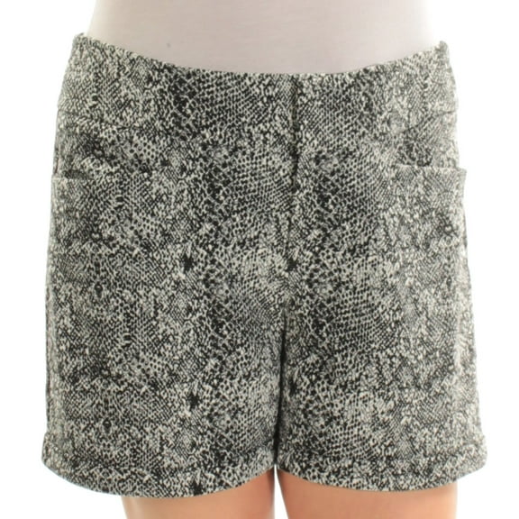 INC $49 Womens New 1370 Black Animal Print Flat Front Straight leg Short 12 B B