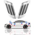 thumbnail image 3 of LinenLoon 1 Pair Auto SUV Universal Car Side Mesh Vent Air Flow Fender Decoration Sticker Fit for All Car Silver, 3 of 4