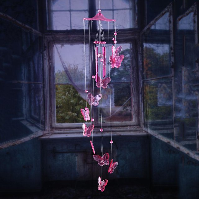 Mariposa Bell Wind Chimes Creative Home Yard Garden Decoración colgante (Rosa) Ndcxsfigh Nuevos Originales