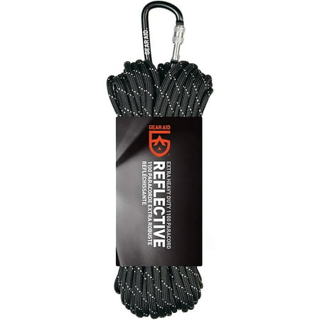 UPC: 0021563806953 | Gear Aid 100 ft. Extra Heavy Duty 1100 Paracord with Carabiner -Black/Reflective