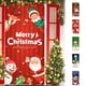 thumbnail image 1 of Cortina de puerta de Navidad con Papá Noel y cachorro - Decoración navideña exterior para la puerta principal, fondo de tela festiva de 72x35 pulgadas, 1 of 5