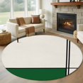 thumbnail image 3 of 8ft Washable Large Round Rug, Abstract Gemoetric Non-Slip Circle Area Rug for Living Room Dining Room, Art Green Color Block Indoor Floor Mat for Home Decor, 3 of 9