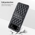 thumbnail image 3 of ELEHOLD for Samsung Galaxy Z Flip 4 Case, Luxury Soft PU Leather Credit Card Holder Hinge Protection Women Girls Shockproof Protective Case with Strap,Black, 3 of 6