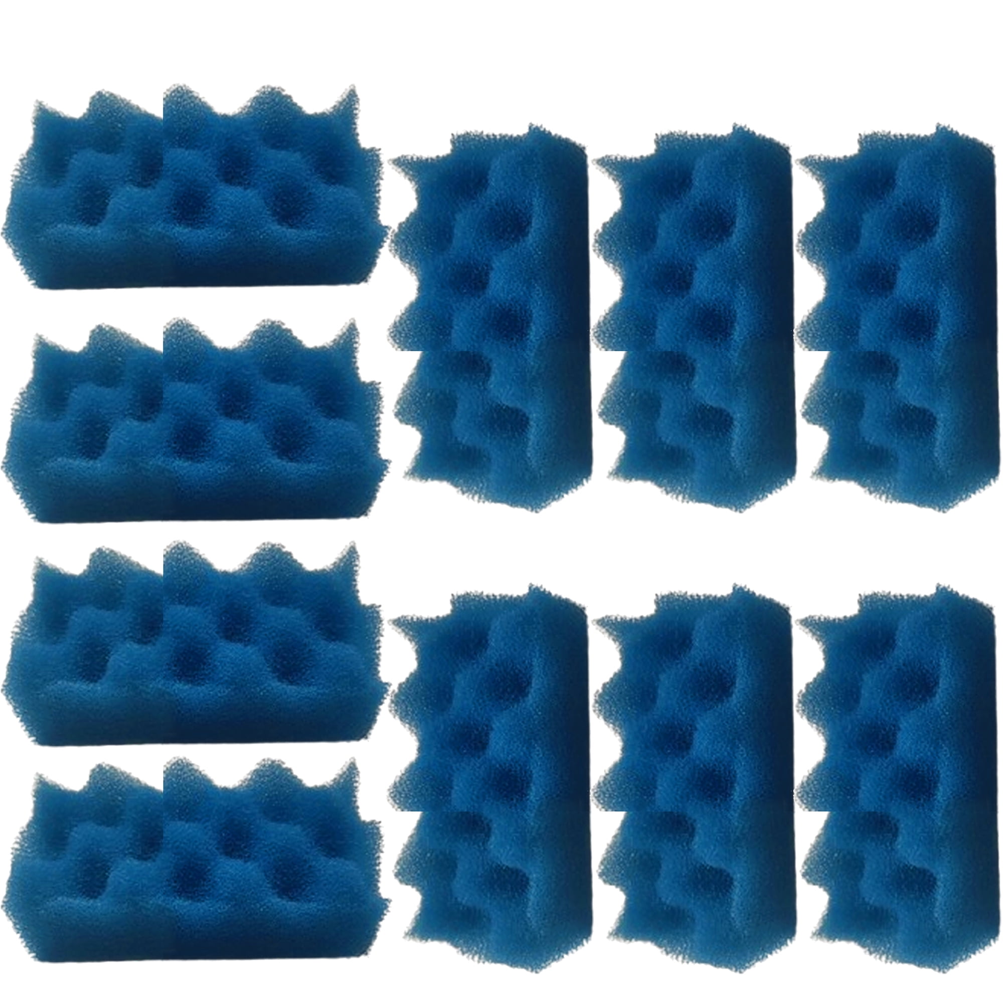 Qzbhct 12 Pcs Blue Foam Max Filter Compatible with Fluval 106 107 Canister Filter Aquarium Bio Sponge Replacement