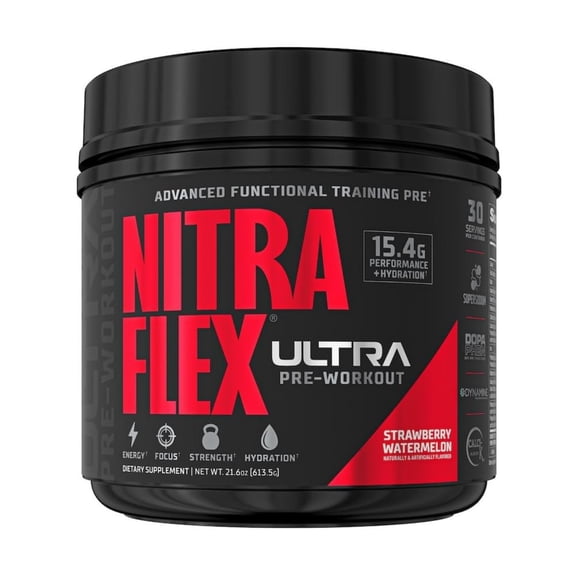 GAT SPORT Nitraflex Ultra Pre-Workout Supplement (30 Servings, Strawberry Watermelon)