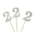 thumbnail image 2 of Darling Souvenir, Number 2 Birthday Cupcake Toppers, Birthday/ Anniversary Party Dessert Decorations - Pack Of 20, 2 of 3