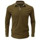 thumbnail image 3 of Blusa y camisa de manga larga con cuello vuelto para hombre, blusa informal de moda con cuello vuelto y manga larga, blusa transpirable, blusa para hombre, 3 of 6