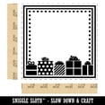 thumbnail image 2 of Blank Holiday Label Christmas Birthday Presents Gifts Self-Inking Rubber Stamp Ink Stamper - Red Ink - Large 1-1/2 Inch, 2 of 7