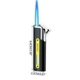 thumbnail image 3 of Nsxcdh Windproof Butane Torch Lighter Long Slim Refillable Blue Flame 3.31x0.43x0.87 in Safety-Lock Pocket-Size Edc,Adjustable Flame Knob,Quick Ignition for Cigarettes Pipes Outdoor,Items, 3 of 9
