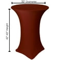 thumbnail image 2 of Your Chair Covers - 32 Inch Highboy Cocktail Round Stretch Spandex Table Cover Burgundy, 2 of 3