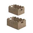 thumbnail image 1 of Cesta de mimbre StorageWorks con borde festoneado, juego de 2, 1 of 7