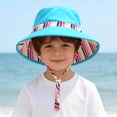 thumbnail image 3 of Xfvqtps Kids Summer Sun Hat Boys Girls Bucket Hat Adjustable Strap Wide Brim Beach Breathable Sun Protection Hat, 3 of 9