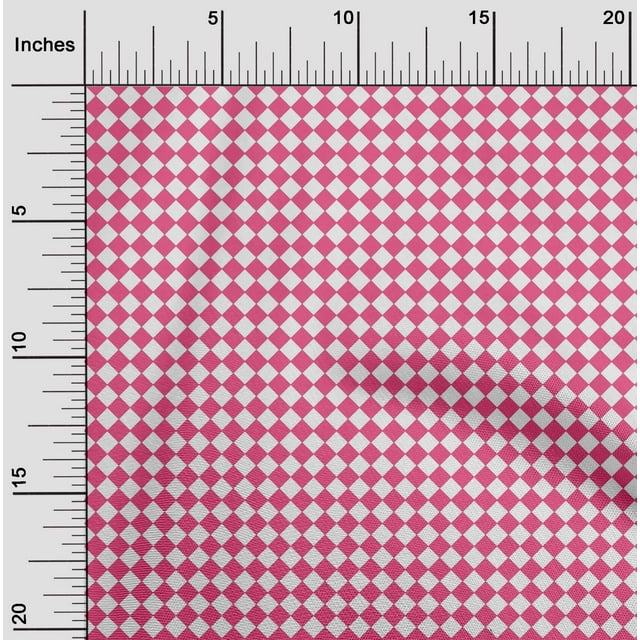 oneOone Cotton Silk Fabric Diamond Geometric Printed Fabric 1 Yard 42 Inch Wide