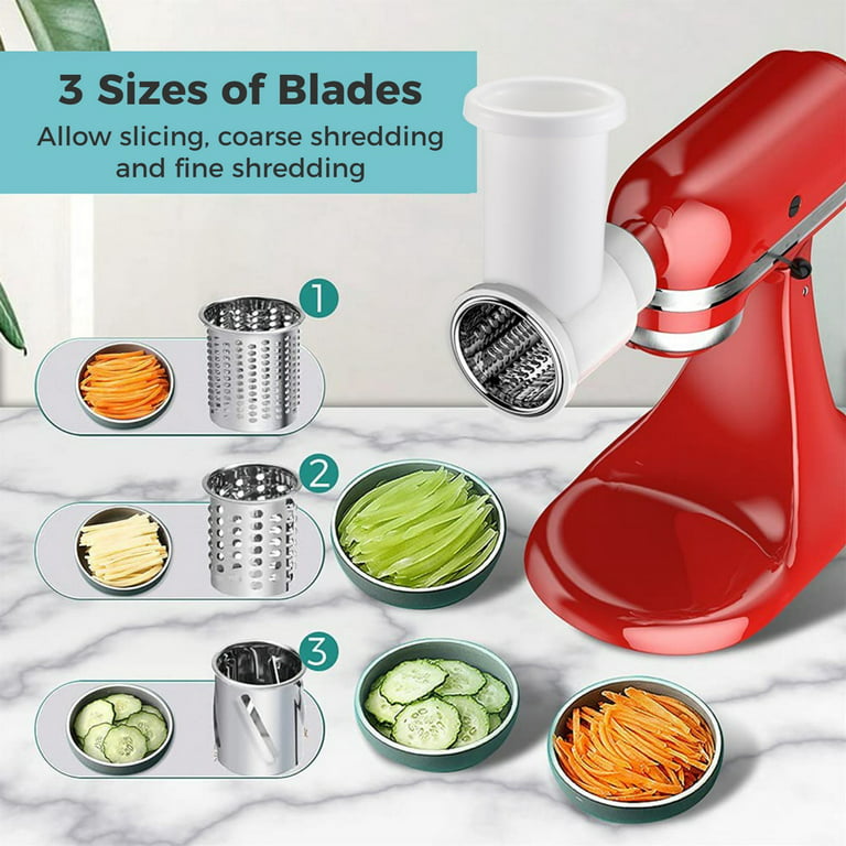 Stainless Steel Slicer Shredder Attachment for KitchenAid Stand