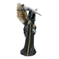 thumbnail image 3 of Winged Death Angel Grim Reaper with Scythe And Silver Toll Bell Figurine, 3 of 8