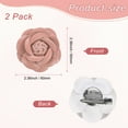thumbnail image 3 of Uxcell 2-Pack Clips Decorativos de Rosa para Zapatos, Broches de Flor de Cuero Sintético Removibles, Embellecedores [Rosa], 3 of 7