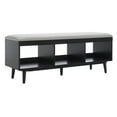 thumbnail image 4 of SAFAVIEH Cricket Open Shelf Bench with Cushion, Grey/Black, 4 of 11