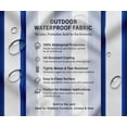 thumbnail image 5 of Outdoor Waterproof Taffeta Fabric By The Yard - Soimoi Stripe Print Blue | UV Resistant | Ideal for Cushion Covers, Raincoats, Shower Curtains & More | 56" Width, 5 of 7
