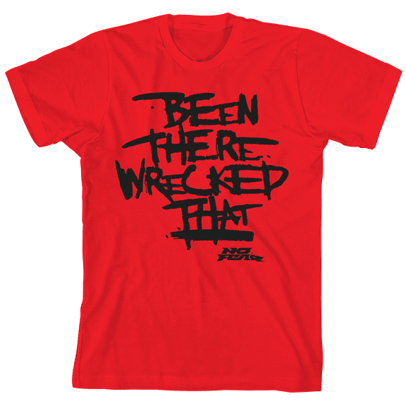No Fear Been There Wrecked That Crew Neck Short Sleeve Red Boy's T-shirt-Medium
