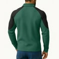 thumbnail image 3 of Fabrcox Mens Polo Shirts Long Sleeve 1/4 Zip Collared Solid Color Tshirts Fall Long Sleeve Casual Lightweight Trendy Polo Shirts,Green M, 3 of 3