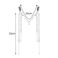 thumbnail image 3 of Visland Elegant Long Tassel Forehead Chain Alloy Rhinestones Simple Drop Headpiece for Gift, 3 of 7