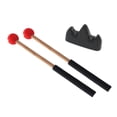 thumbnail image 3 of 2x palos de percusión de madera, accesorio de instrumento de música multifuncional de 8,7 pulgadas, percusión de mazo de cabeza de goma portátil para Rojo CUTICAT Baquetas, 3 of 8