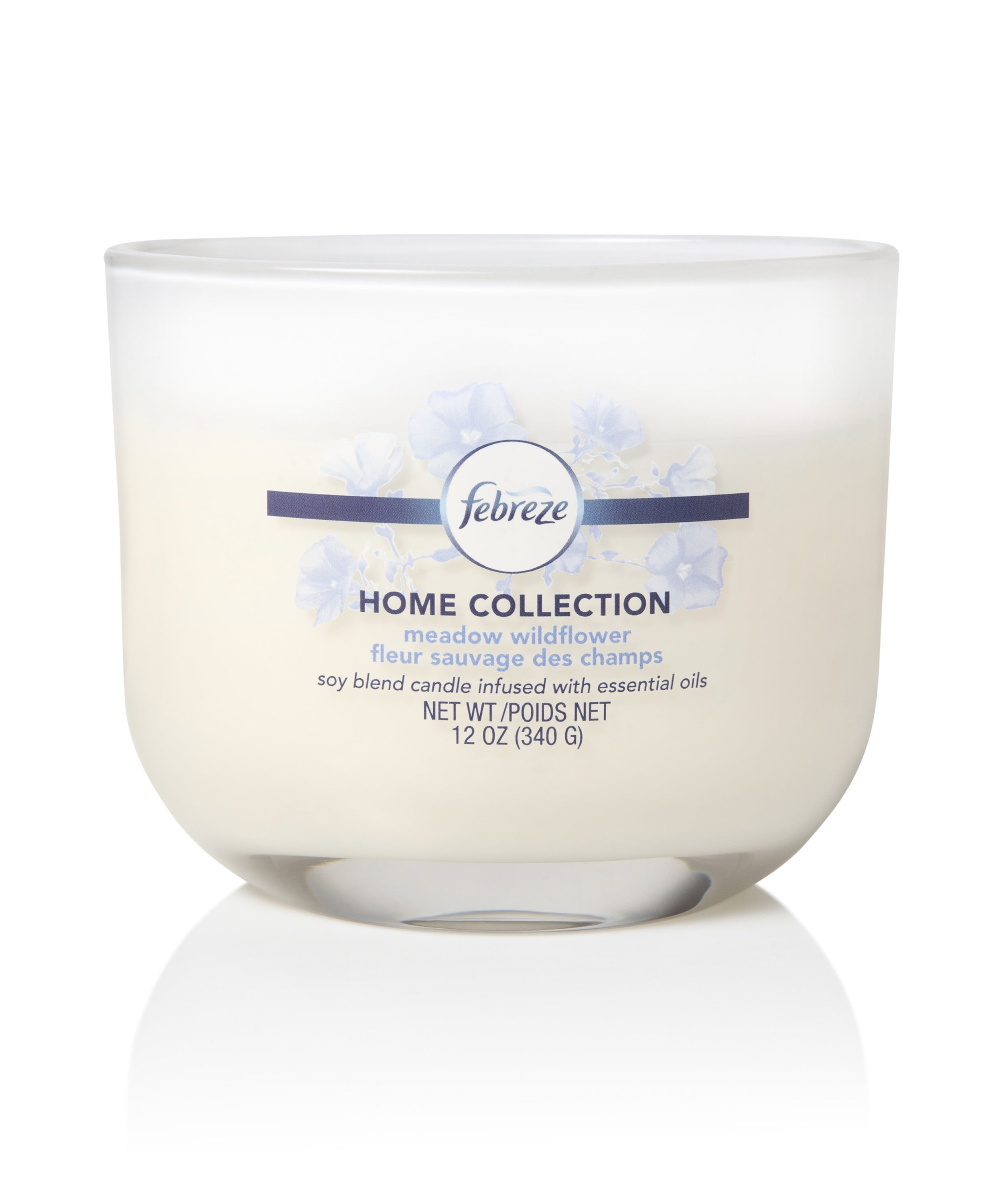 Febreze Meadow Wildflower 12 oz 2 Wick Candle, Home Collection, White