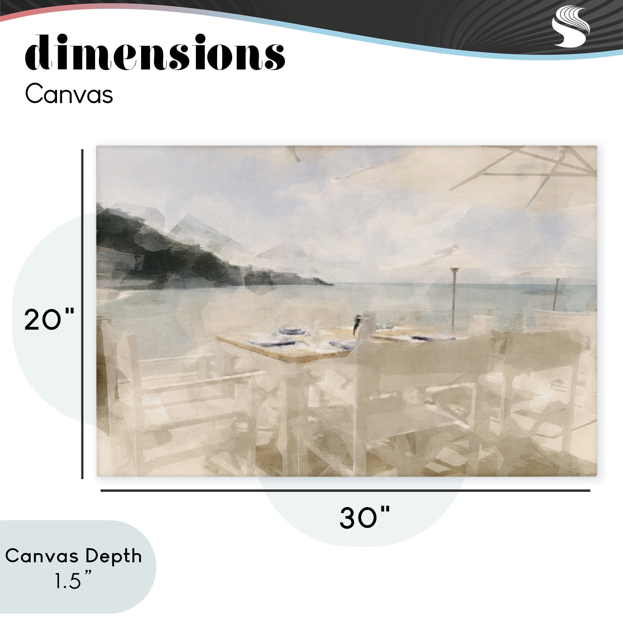 Stupell Industries Table By The Sea Canvas Wall Art, design by Noah Bay