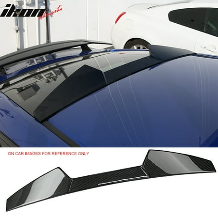 Fiber Wing - Fit 16-18 Honda Civic X 10th Gen Coupe V Style Carbon Fiber CF Roof Spoiler Wing