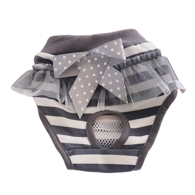 Mujer Perro Pantalones Sanitarios Cachorro Pa?al Ropa Interior Azul/Café Azul L Sunnimix Pantalones sanitarios para perros