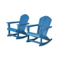thumbnail image 3 of GARDEN Set of 2 - Plastic Outdoor Rocking Chairs for Patio Porch, Pacific Blue, 3 of 10