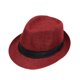 thumbnail image 1 of Sombrero de jazz estilo británico, ala corta, decoración de cinta, transpirable, tipo cubo, de malla., 1 of 8