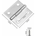 thumbnail image 3 of 30 piezas de mini bisagras de 25 a 25 mm de acero inoxidable para gabinetes, cajones, conectores de bisagras con tornillos para muebles en miniatura, cajas de madera, joyeros, gabinetes,, 3 of 5