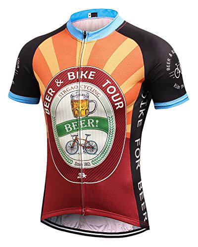 Strgao Men's Cycling Jersey Bike Short Sleeve Shirt 