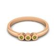 thumbnail image 1 of Round Shape Peridot Stackable Women Ring 925 Sterling Silver Rose Vermeil Delicate Jewelry, 1 of 4