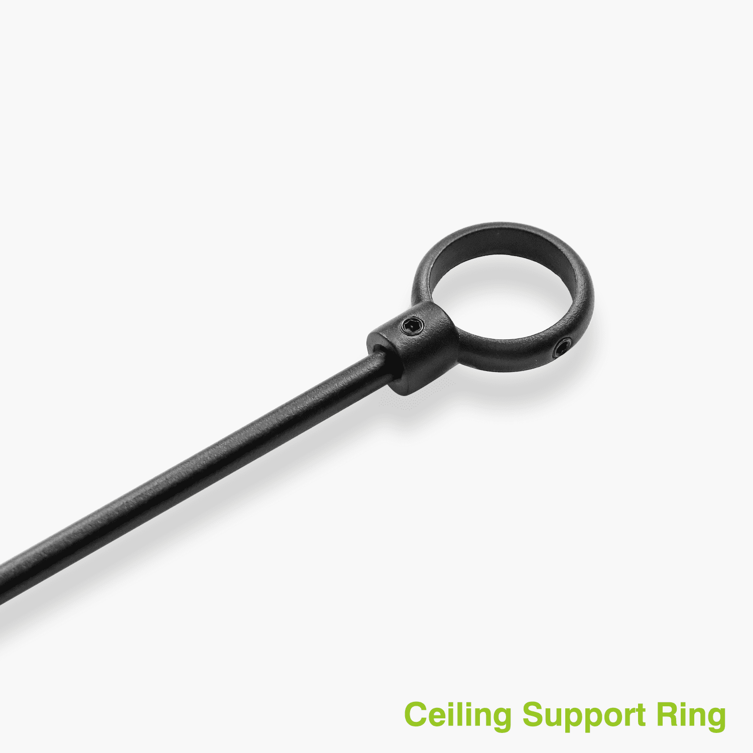 Naiture 36" Swivel Stainless Steel Shower Curtain Rod Ceiling Support with 1'' Loop, Black Finish