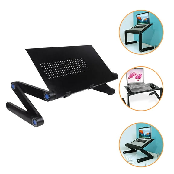 LOLIPPYY Back to School Foldable Desk Black Metal 1Pack for Comfortable Use in Home Office