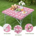 thumbnail image 4 of Pink Bows and Baseballs Pattern Square Fitted Tablecloth with Elastic Edge,Square Table Cover,Washable Elastic Table Cover for Home Kitchen Party Decor 36"x36", 4 of 6